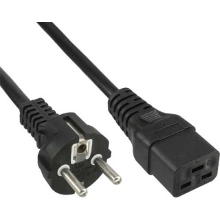 Cablu de alimentare Schuko la C19 230V 16A 1.5m Negru, KPSPA015