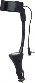 Incarcator auto 4 in 1 cu suport + transmitator FM + handsfree, Gembird TA-CHU3 