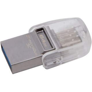 Stick USB 3.0 64GB DATA TRAVELER microDuo 3C OTG USB-A + USB-C, Kingston DTDUO3C/64GB
