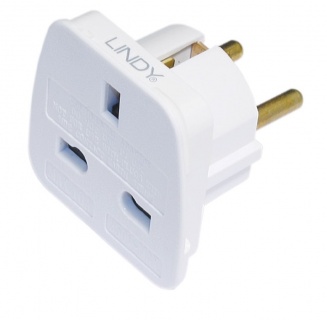 Adaptor UK la Europa Alb, Lindy L73099