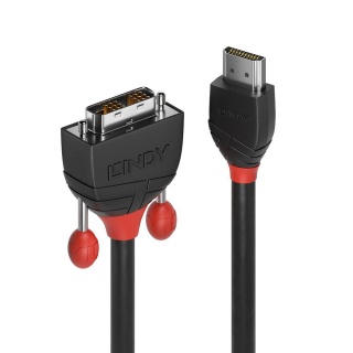 Cablu HDMI la DVI-D Single Link T-T 0.5m Black Line, Lindy L36270