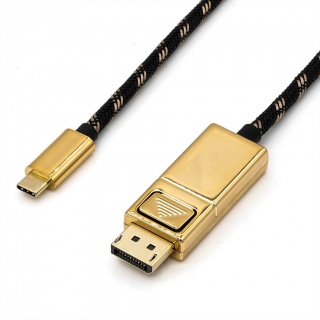 Cablu USB-C la Displayport v1.2 4K60Hz GOLD T-T 2m, Roline 11.04.5849