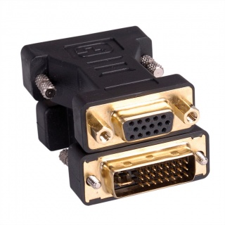 Adaptor DVI-I Dual Link 24+5pini la VGA 15pini T-M, Roline 12.03.3105