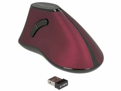 Mouse wireless ergonomic vertical optic, Delock 12528
