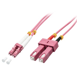Cablu fibra optica LC-SC OM4 Duplex Multimode 15m, Lindy L46365