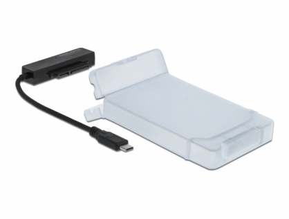Adaptor USB 3.0-C la SATA III pentru HDD 2.5" cu carcasa protectie 15cm, Delock 64084