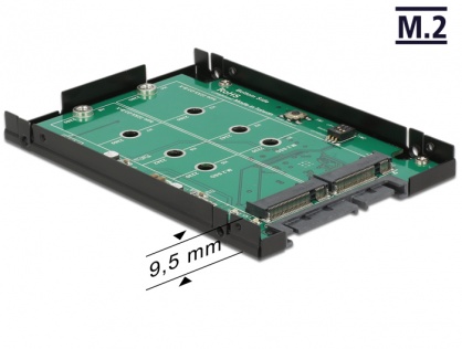 Convertor SATA 22 Pini la 2 x M.2 NGFF cu RAID, frame 2.5", Delock 62590