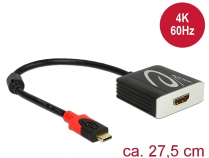 Adaptor USB tip C la HDMI T-M 4K 60 Hz (DP Alt Mode), Delock 62730