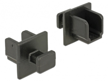 Protectie impotriva prafului pentru conector USB-B 3.0 mama cu prindere set 10 buc Negru, Delock 64010