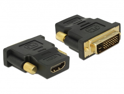 Adaptor DVI-D Dual Link 24+1 pini la HDMI T-M, Delock 65466