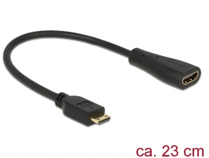 Adaptor HDMI la mini HDMI-C v1.4 M-T, Delock 65650