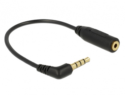 Cablu Stereo jack 3.5 mm 4 pini la jack 2.5 mm 3 pini unghi T-M, Delock 65673