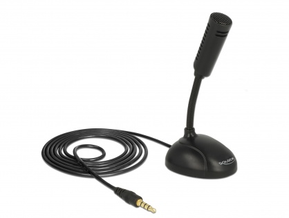 Microfon Omni-Directional pentru Smartphone / Tableta flexibil cu jack stereo 3.5mm, Delock 65872