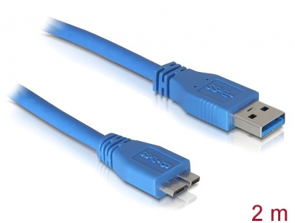 Cablu USB 3.0 la Micro USB-B T-T 2m, Delock 82532