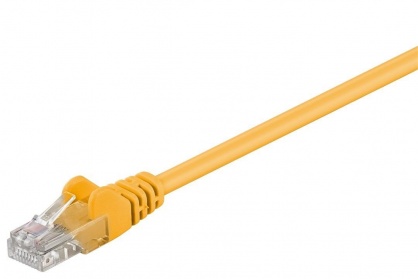 Cablu retea UTP cat 5e 0.25m Galben, SPUTP002Y
