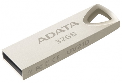 Stick USB 2.0 32GB aliaj zinc, rezistent la apa/praf/socuri Gold Crom, ADATA