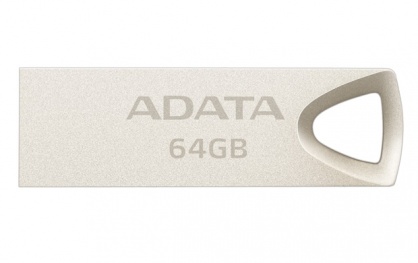 Stick USB 2.0 64GB aliaj zinc, rezistent la apa/praf/socuri Gold Crom, ADATA