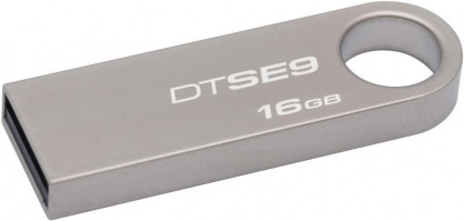 Stick USB 2.0 DataTraveler SE9 16GB Capless Argintiu, Kingston 