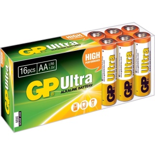 Set 16 buc baterie AA (R6) ultra alcalina, GP Batteries
