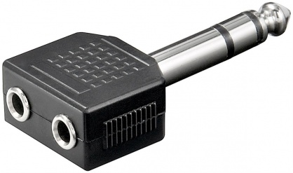 Adaptor stereo jack 6.3mm la 2 x stereo jack 3.5mm T-M, KJR-03