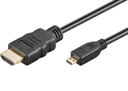 Cablu micro HDMI-D la HDMI Full HD T-T 2m Negru, KPHDMAD2