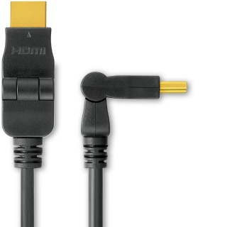 Cablu HDMI-A v1.4 3D Full HD conector rotativ T-T 1m Negru, KPHDMO1