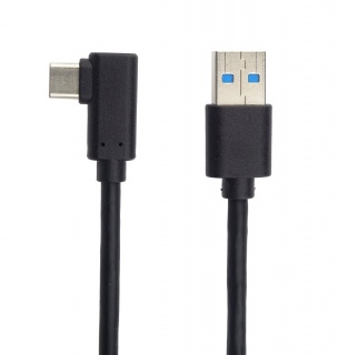 Cablu USB 3.0-C unghi 90 grade la USB-A 1m T-T Negru, KU31CZ1BK