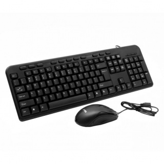 Kit tastatura multimedia + mouse optic USB negru, Spacer SPDS-1691