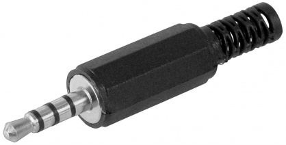 Conector pentru lipit Stereo jack 3.5 mm Tata 4 contacte, cjack4m