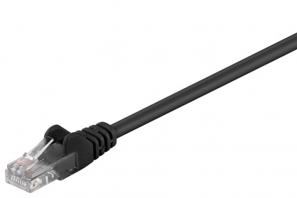 Cablu retea UTP cat 5e 0.25m Negru, SPUTP002C