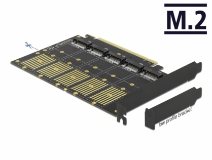 PCI Express la 5 x M.2 Key B / 5 x SATA interne, Delock 90435
