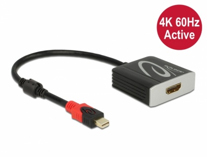 Adaptor activ mini DisplayPort 1.4 la HDMI 4K@60 Hz (HDR), Delock 65302