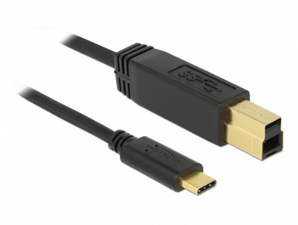 Cablu USB 3.1 Gen 2 (10 Gbps) tip C la tip B T-T 0.5m, Delock 83674