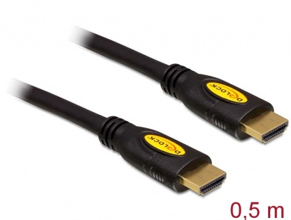 Cablu HDMI 4K cu Ethernet v1.4 T-T 0.5m, Delock 83737