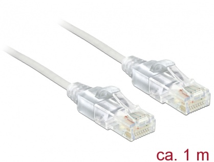 Cablu RJ45 Cat.6 UTP Slim 1m, Delock 83781