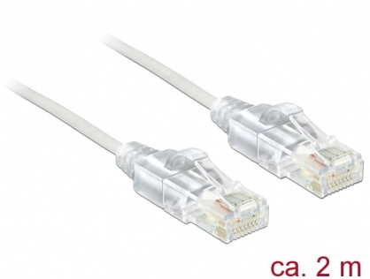 Cablu RJ45 Cat.6 UTP Slim 2m, Delock 83782