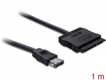 Cablu eSATAp 12V la SATA 22 pini HDD 2.5/3.5" 1m, Delock 84403