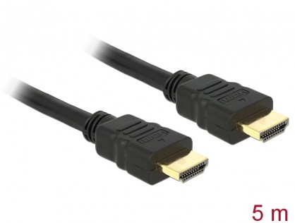 Cablu HDMI High Speed cu Ethernet 4K v1.4 5m, Delock 84409