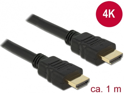 Cablu HDMI 4K High Speed cu Ethernet 1m, Delock 84752