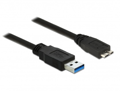 Cablu USB 3.0 la micro USB-B 1m Negru, Delock 85072