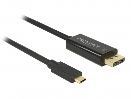 Cablu USB tip C la Displayport (DP Alt Mode) 4K 60 Hz T-T 1m, Delock 85255