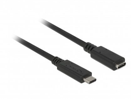 Cablu prelungitor USB 3.2 Gen2 tip C T-M 3A 1.5m Negru, Delock 85534
