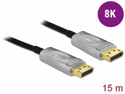 Cablu DisplayPort activ optic v1.4 8K@30Hz T-T 15m, Delock 85886