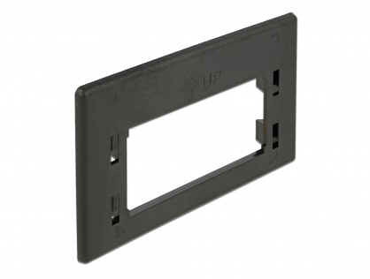 Placa de adaptare keystone pentru priza de instalare in mobilier Negru, Delock 86294