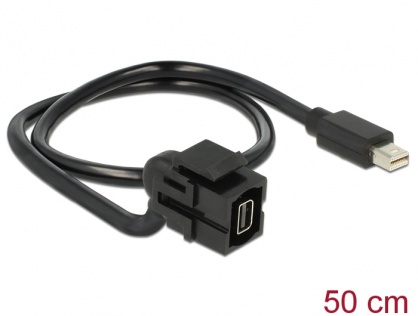 Modul Keystone mini Displayport M-T 110 grade cu cablu, Delock 86374