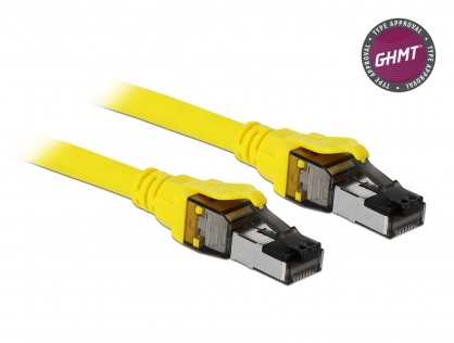 Cablu de retea RJ45 Cat.8.1 S/FTP 2m (GHMT certificat), Delock 86582