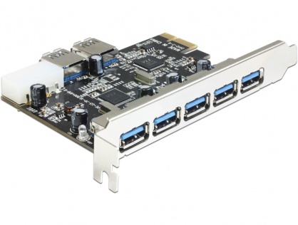 Placa PCI Express cu 5 porturi externe + 2 interne USB 3.0, Delock 89355