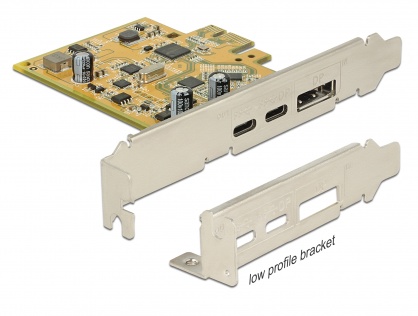  PCI Express Card la 1 x USB-C 3.1 + 1 x USB-C 3.1 (DP Alt Mode) externe, Delock 89582
