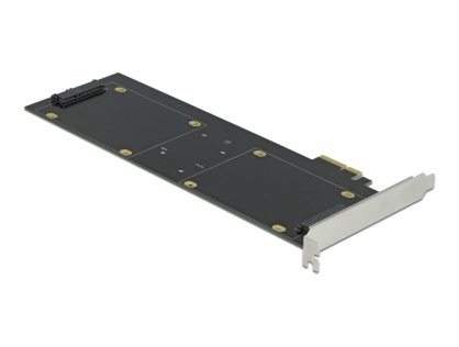 PCI Express x2 Card cu 4 x HDD/SSD SATA 22 pini (date + alimentare) RAID, Delock 90433