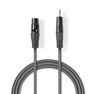 Cablu audio XLR 3 pini la jack stereo 3.5mm M-T 1m, COTH15320GY10